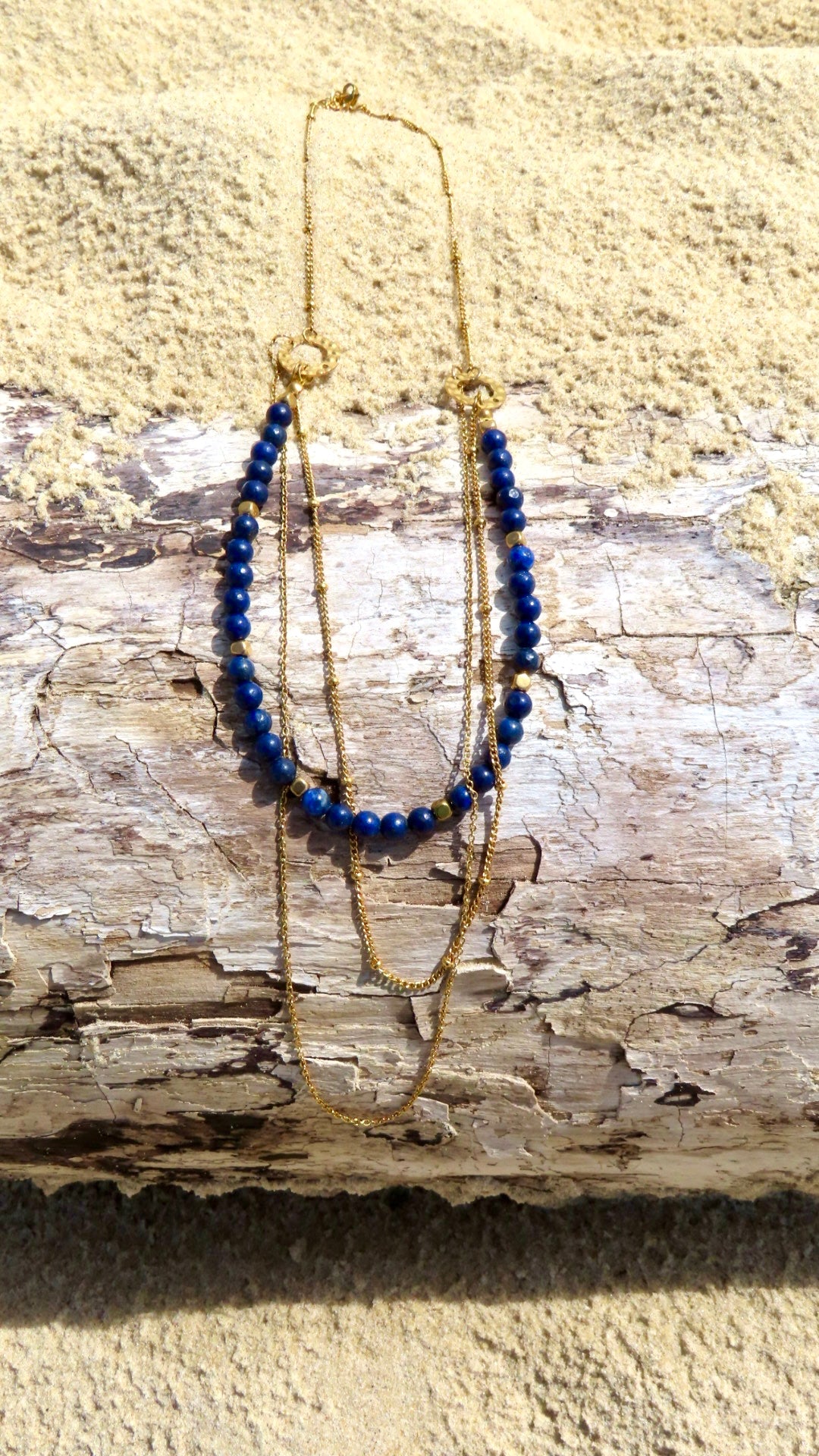 Sage neclace (lapis long style)