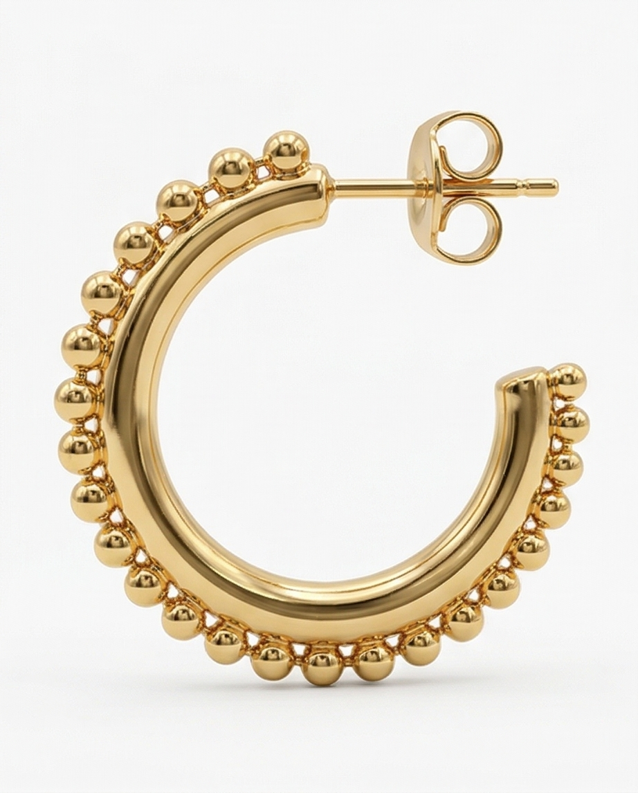 Theodora Beaded Hoops