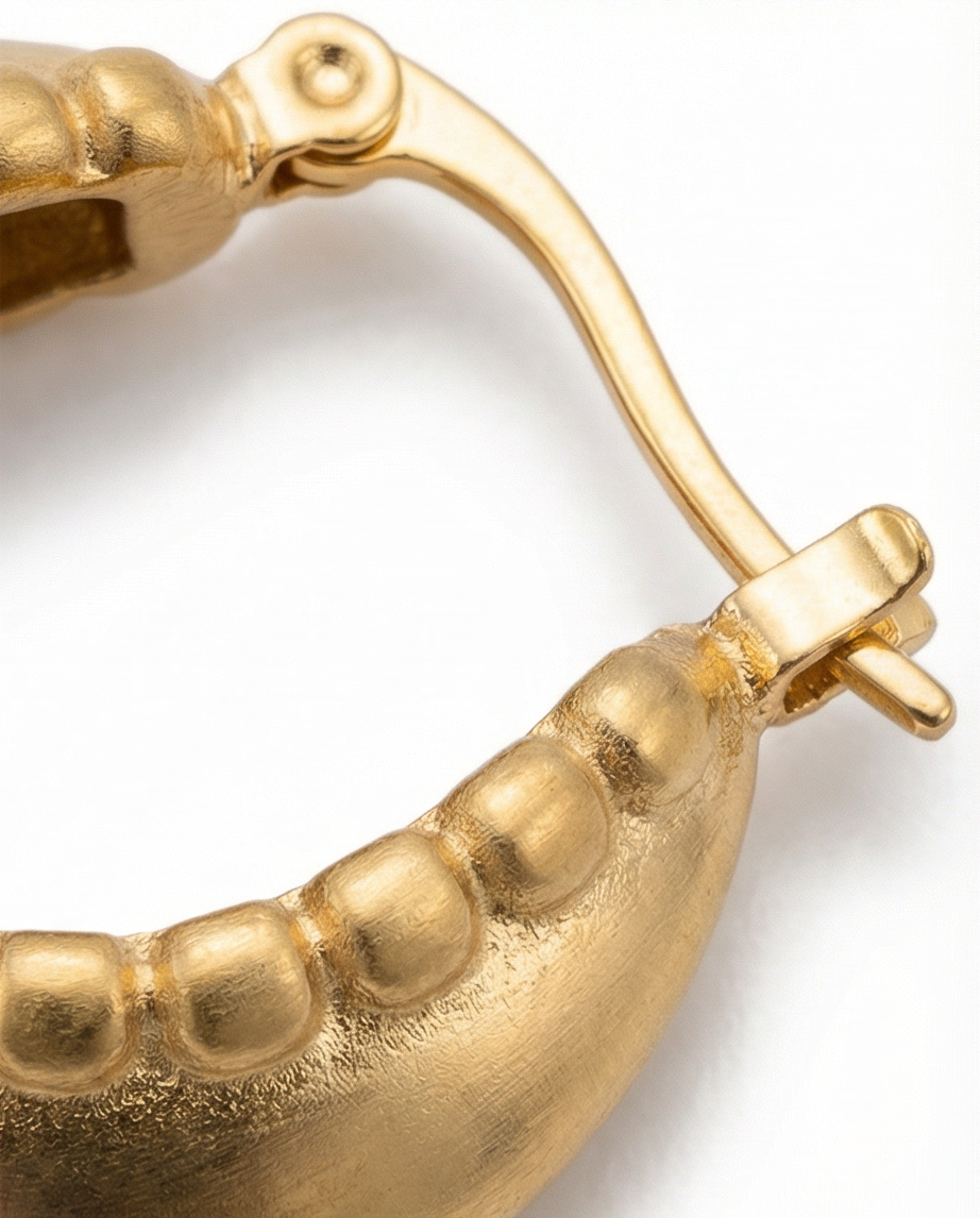 Theodora matte gold hoops