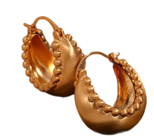 Theodora matte gold hoops