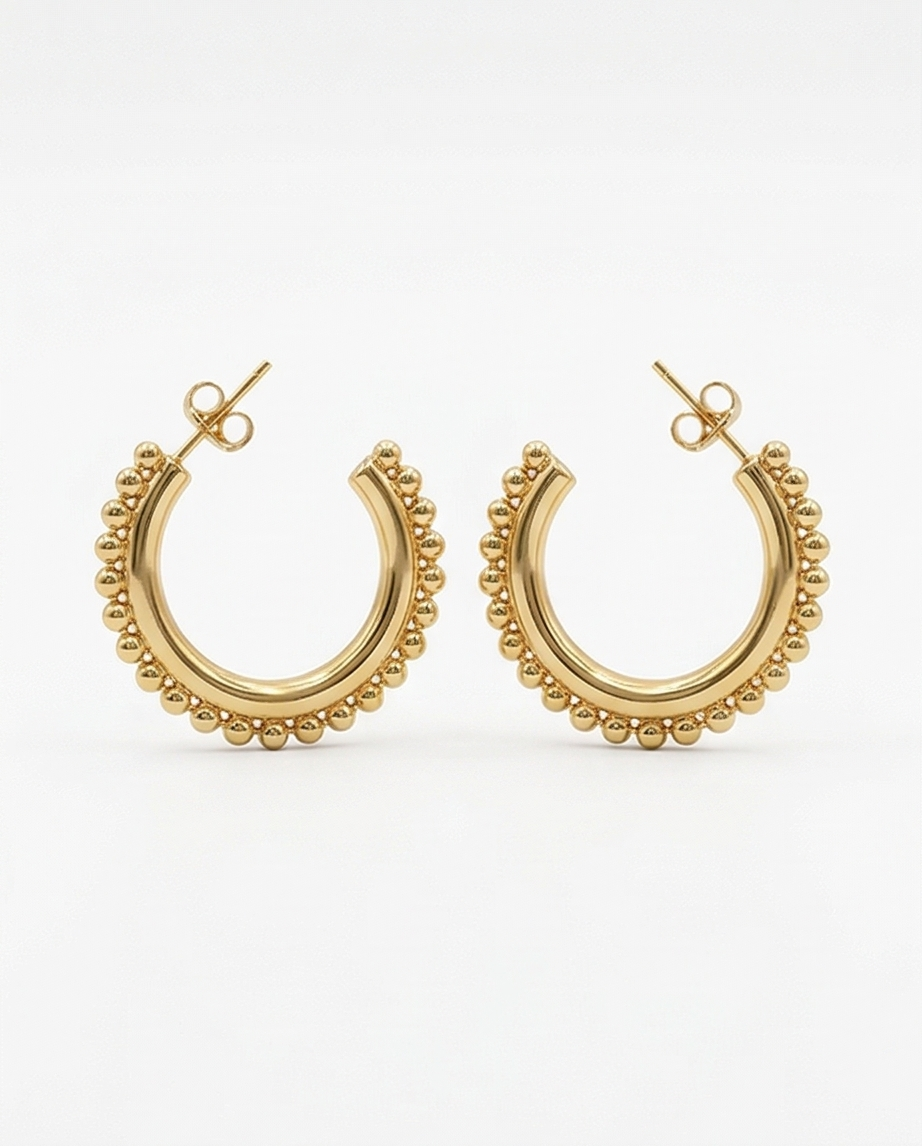 Theodora Beaded Hoops