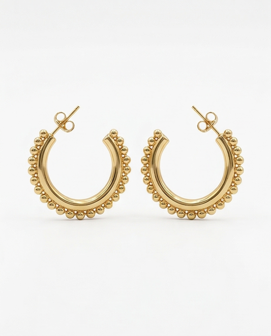 Theodora Beaded Hoops