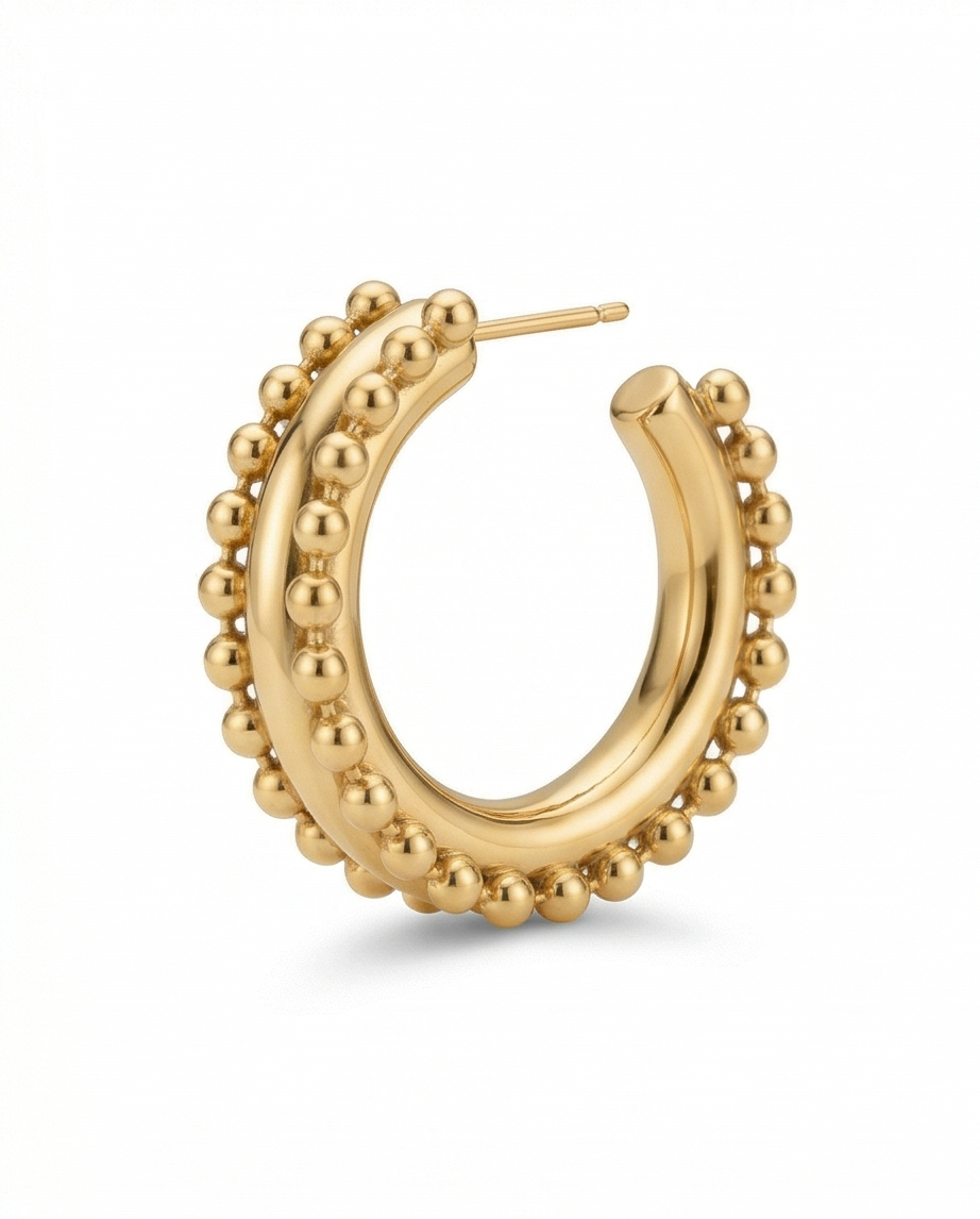 Theodora Beaded Hoops