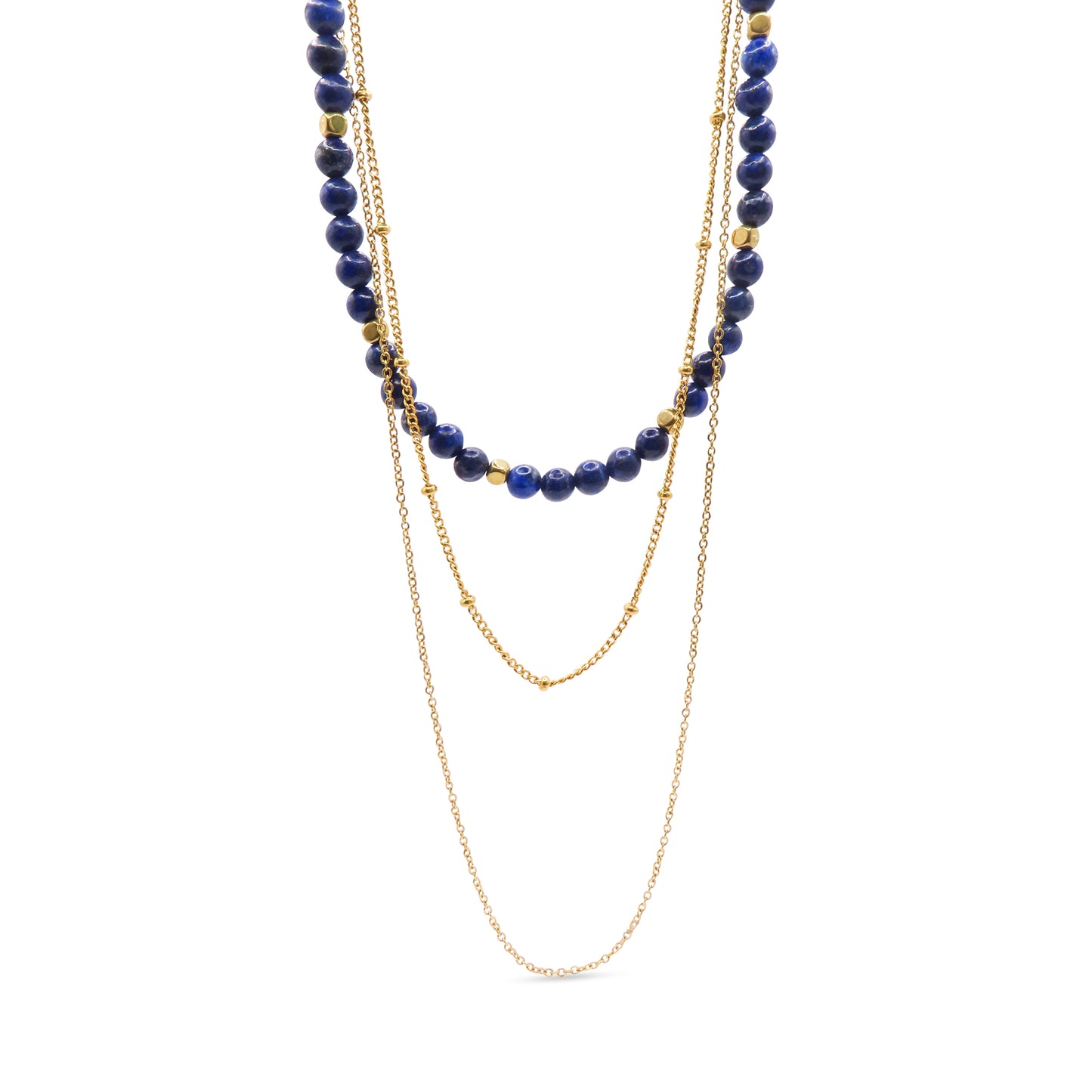 “Sage” collection necklace (Lapis/Jade)