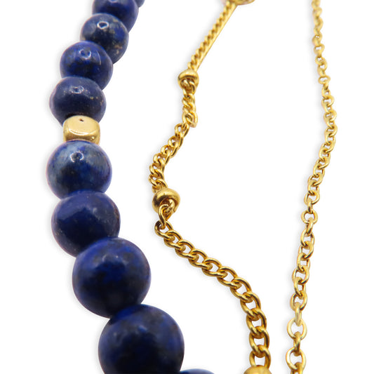 “Sage” collection necklace (Lapis/Jade)